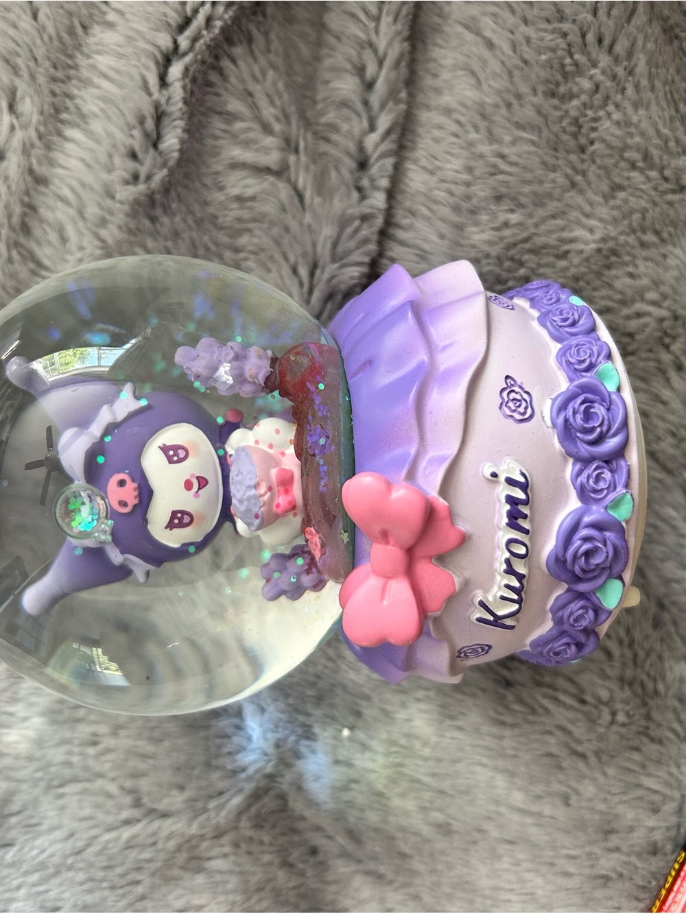 KUROMI Purple Cute Character glass Snow Globe Toy